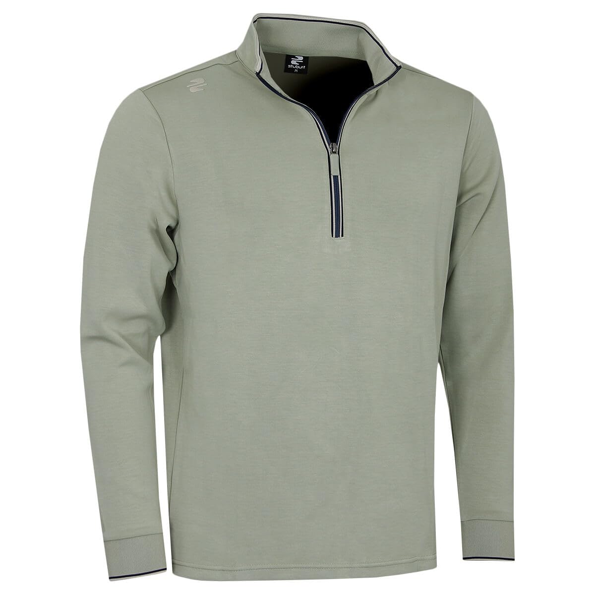 Stuburt Golf Mens Arlo 1/4 Zip Midlayer Sweater - Olive - L
