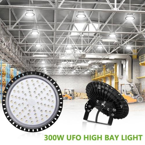 300W UFO LED High Bay Light 30000 LM with US Plug 53 Cm Cable 6000K Commercial Warehouse Shop — view 8