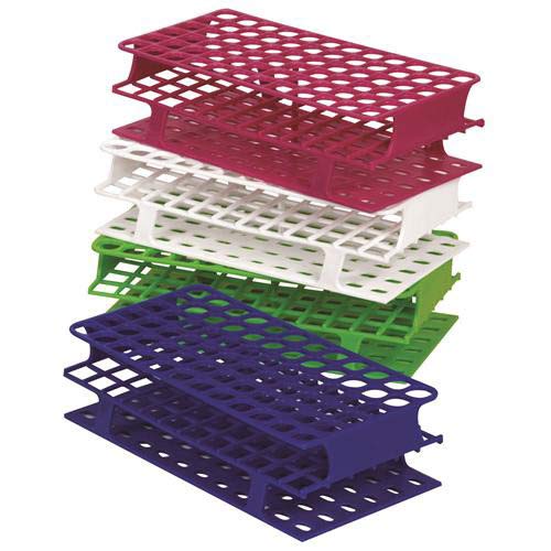 Heathrow HS27552A OneRack Test Tube Rack, Full PP 16 mm, 72 Place, White (Pack of 8)