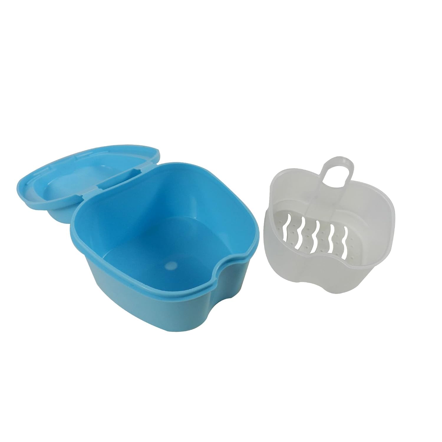 ADDLER Denture Bath Box Case Dental False Teeth Storage Box Cleaning Container Rinsing Basket Retainer Appliance Holder Tray. 3