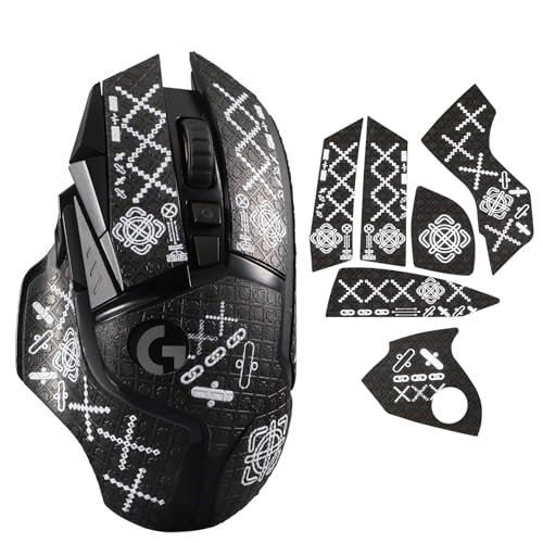 IMMOENUC Mouse Grip Tape Sticker for Logitech G502 Lightspeed / G502 Hero Mouse Anti Slip Skin Self-Adhesive,Pre-Cut,Sweat-Resistant Game Mice Accessories(Printing Pattern)