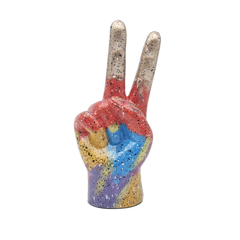 Lesser & Pavey Peace Gold & Rainbow Small Figurine For Home & Office | Home Decor Ornaments Gift For Women & Men | Beautiful Figurine For Indoor & Outdoor | Living Room Decor Ornaments — image 1