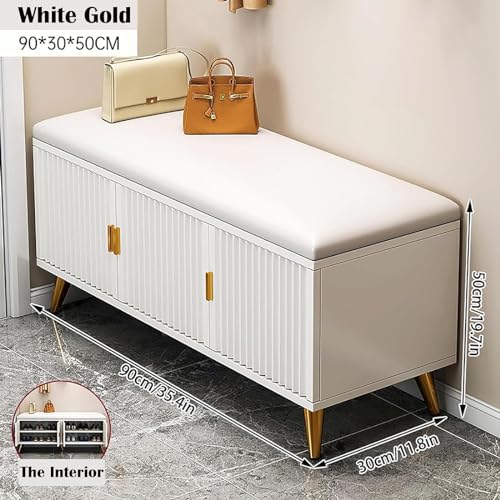 Banc de rangement chaussures pour optimiser une entrée encombrée et étroite - 2
