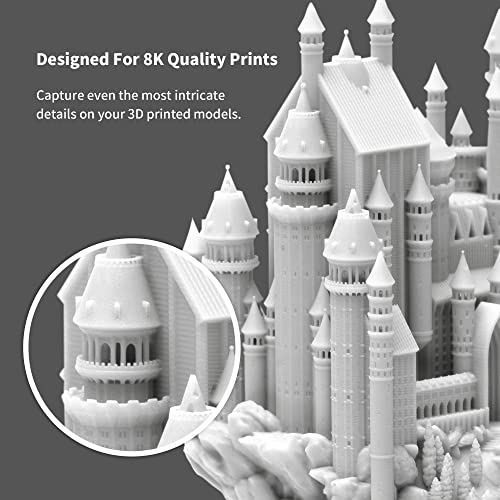 Image of phrozen 3D Printer Rapid Resin [Aqua Snow-Gray 8K], 405nm LCD UV-Curing Standard Photopolymer Resin for Highly Detailed Models, Low Odor Not smelly Non-Brittle, Works Best with 8K 3D LCD Printer (1KG)