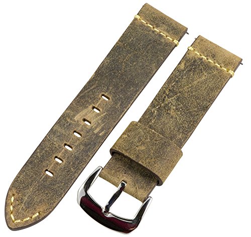 Clockwork Synergy® Dapper Collection - 26mm Autumn Brown Suede Leather Watch Band