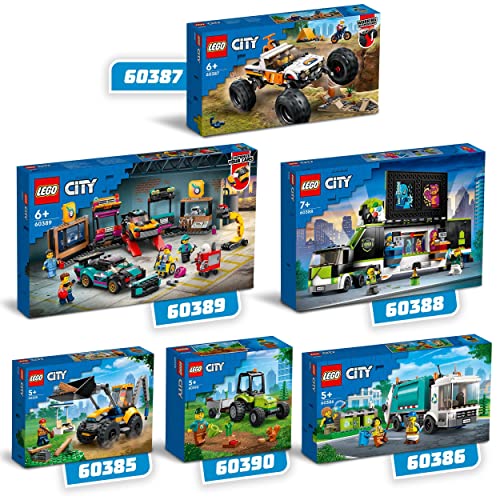 LEGO 60390 City Kleintraktor, Spielzeug-Traktor mit Anhänger, Fahrzeug zum Bauernhof-Set mit Gärtner-Minifigur & Tierfigur, Konstruktionsspielzeug ab 5 Jahren – Bild 6