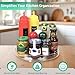 Optish 2 Pack Lazy Susan Organizer, 9.5 Inch Lazy Susan Turntable for Cabinet, Refrigerator Organizer for Pantry Organizers and Storage, Non-Skid Fridge Organizer