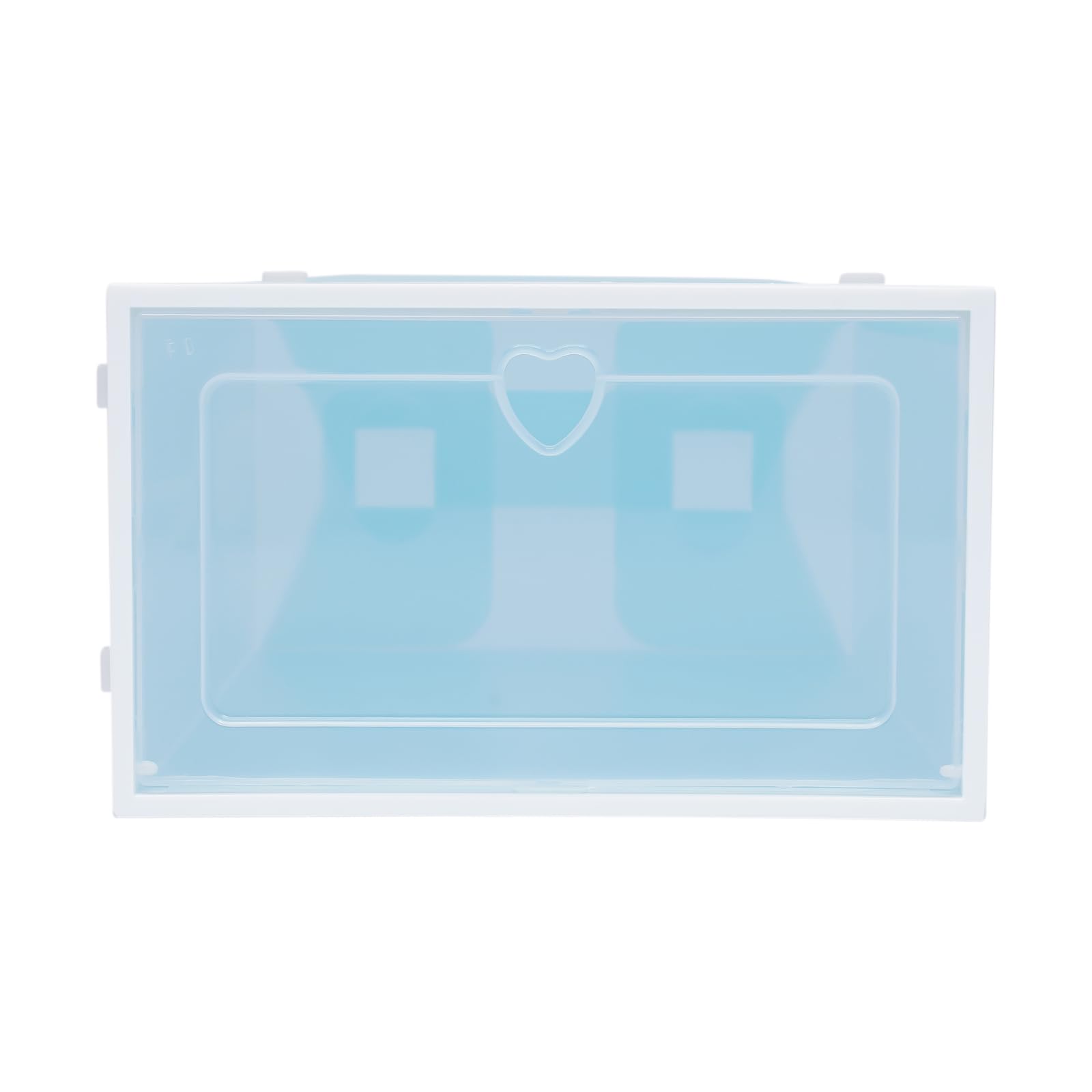 20 scatole per scarpe, 33 x 23 x 14 cm, trasparente, impilabili, in plastica, per uomini e donne (blu)
