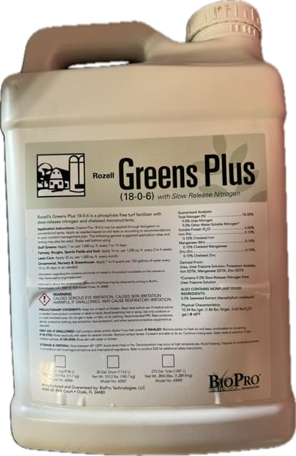 Rozell Green Plus (18-0-6) with Slow Release Nitrogen (2.5 Gallon)