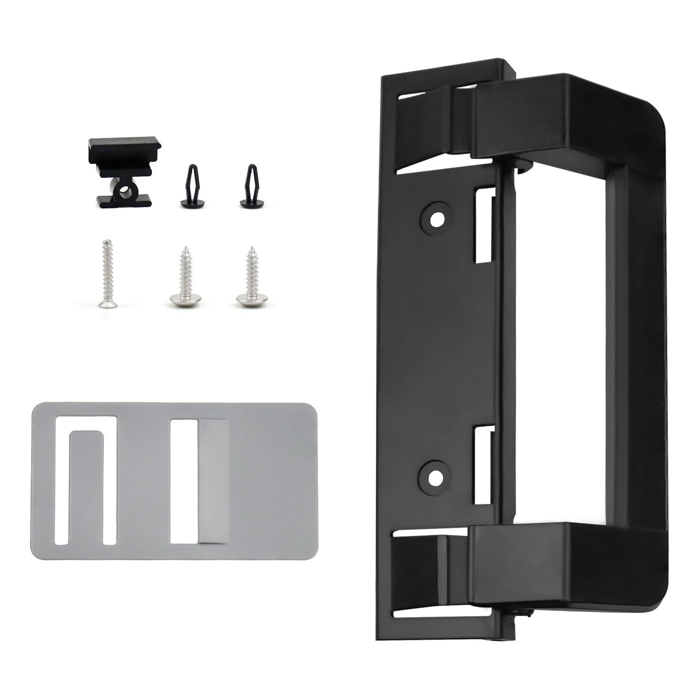 MXSAG New 1 Pack RV Refrigerator Door Handle Holder Grip w/Airing Card & Screws For 3316882900 S, Std Dr Latch Combo - 6/8 Amii DM2672, DM2682, DM2872, DM2882 Replacement, Black ABS Plastic