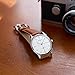 Baltany S4092 Crosshair Dial Dress Watches,38.5mm Retro Leather Watch for Men with Samll Second (Silver Case Silver Dial)