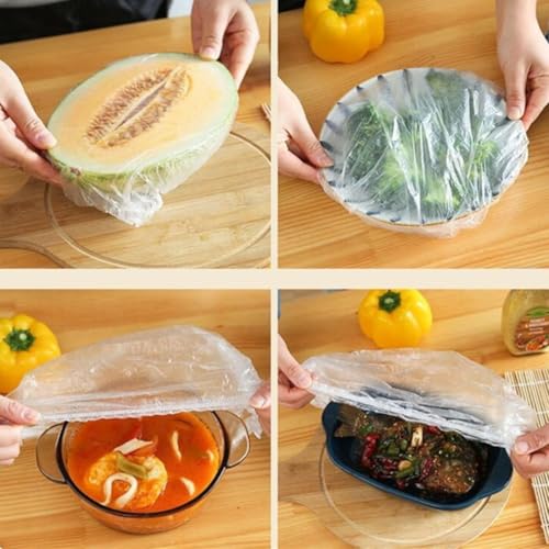 Capa Protetora Descartável Para Alimentos, saco para guardar comida, substitua plastico filme, fácil