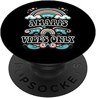 Vista 6 de AMARIS Vibes Only Cute Retro Girls AMARIS Name PopSockets MagSafe PopGrip for iPhone