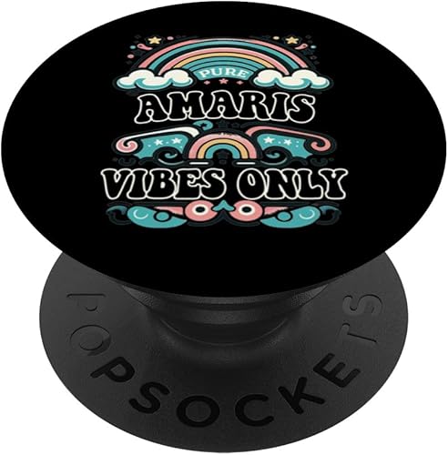 AMARIS Vibes Only Cute Retro Girls AMARIS Name PopSockets Standard PopGrip