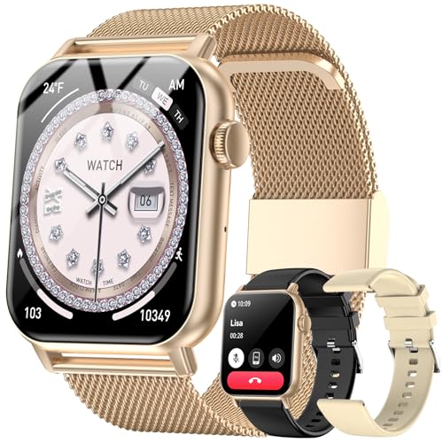 Trendia Smart Watches for Women, 1.83" HD Fitness Tracker (Answer/Make Calls), 120+ Sport Modes with Heart Rate/Sleep Monitor, IP68 Waterproof, Fitness Watch for iOS Android, Orange