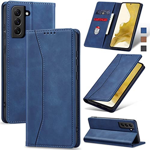 Image of Jasonyu Flip Wallet Case for Samsung Galaxy S22 Plus /S22+,Blue