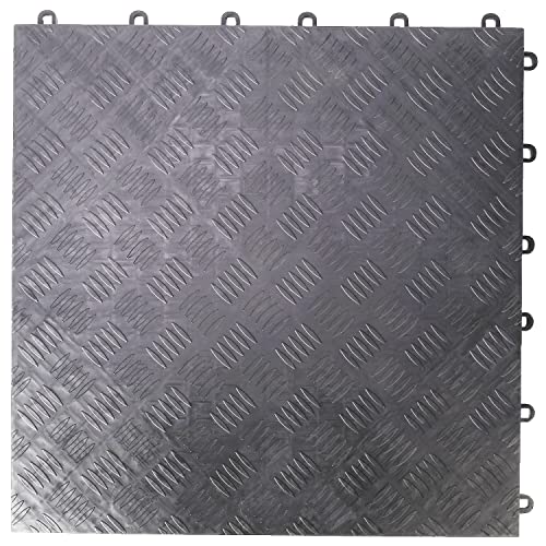Nisorpa Insulated Oil-resistant Interlocking Garage Flooring Tile 20mm Non Slip Skid Diamond Plate Automotive Tools Equipment Car Repair Shop Commercial Parking Floor Mat 20 Pcs 15.7  x15.7   35 Sq.ft