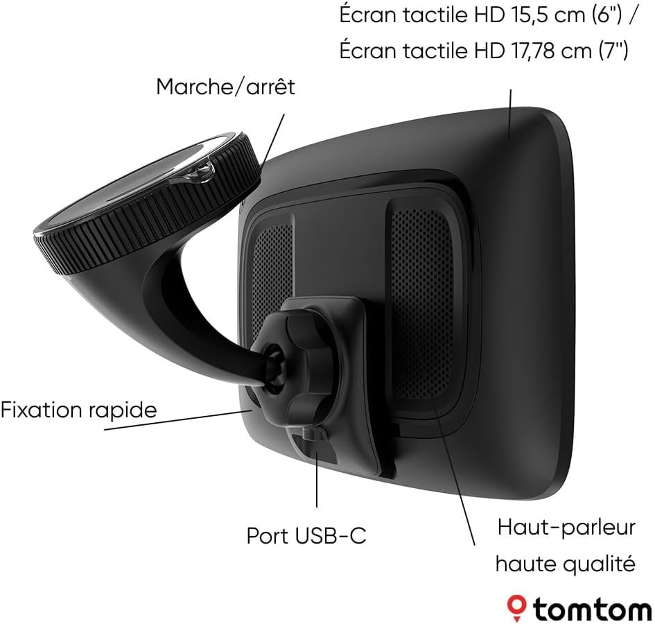 GPS TomTom GO Superior 6 pouces pour éviter bouchons et radars - 6