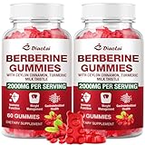 Berberine Gummies 2000mg - Natural Organic Berberine HCL Supplement - Vegan, Non-GMO,...