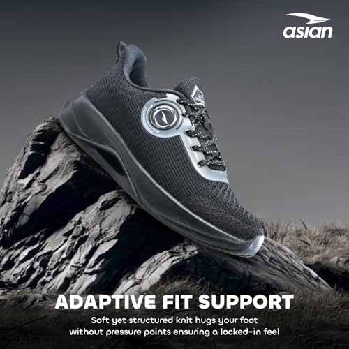 Image of ASIAN Men POWERPLAY-21 Running and Casual wear Running Shoes with Laces, Lightweight and Comfortable Shoes with Upper Fabric and Phylon Sole for Men & Boys