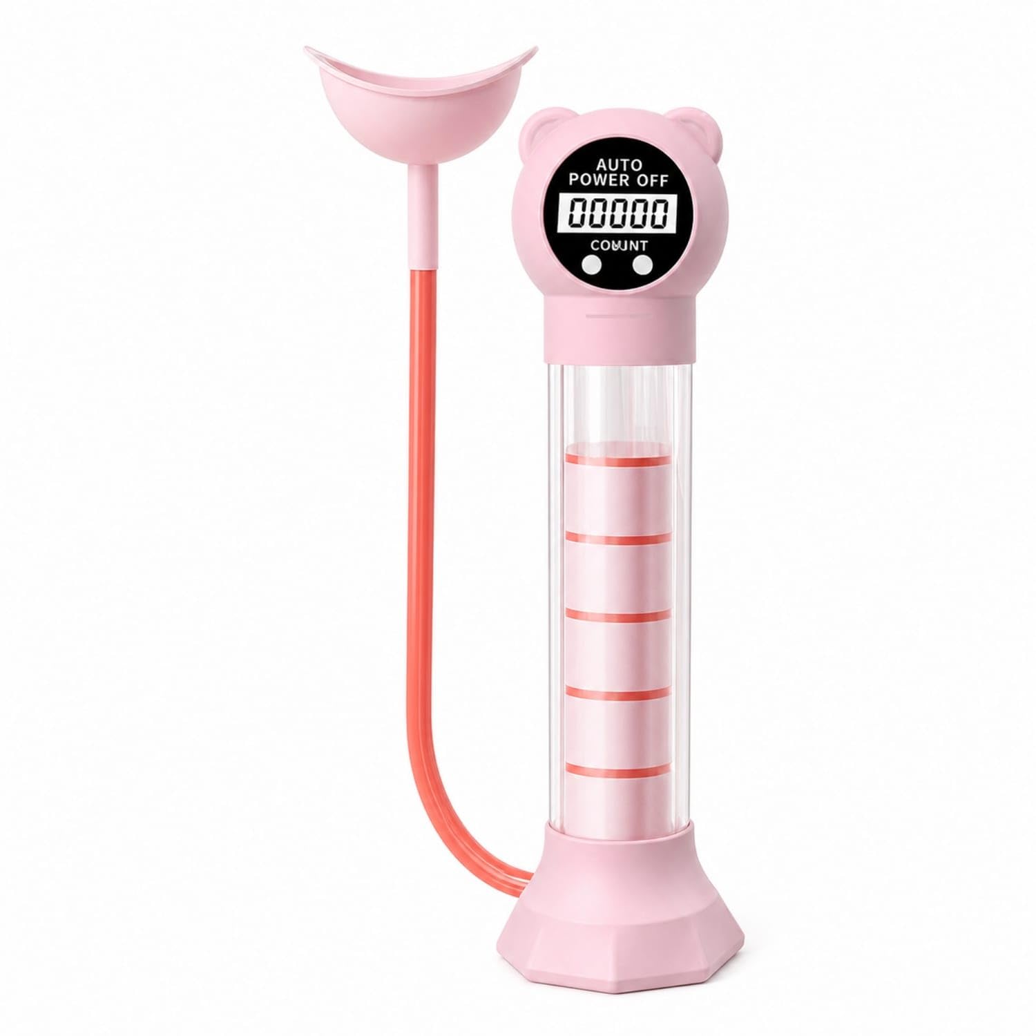 Handheld Breathing Training Device Digital Respiratory Exerciser with Counter Portable Breathing Exercise Device Adjustable for Adults, Athletes, Home Workout, Bear Counter Sakura-picture-30