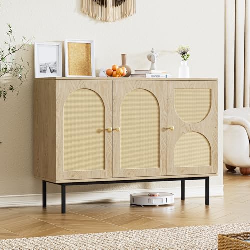FiveWillowise Rattan Sideboard Storage Cabinet