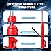 8-Ton Long Ram Hydraulic Cylinder for Engine Hoists & Shop Cranes - Heavy Duty Single Pump Jack with Clevis Mount, 43.7