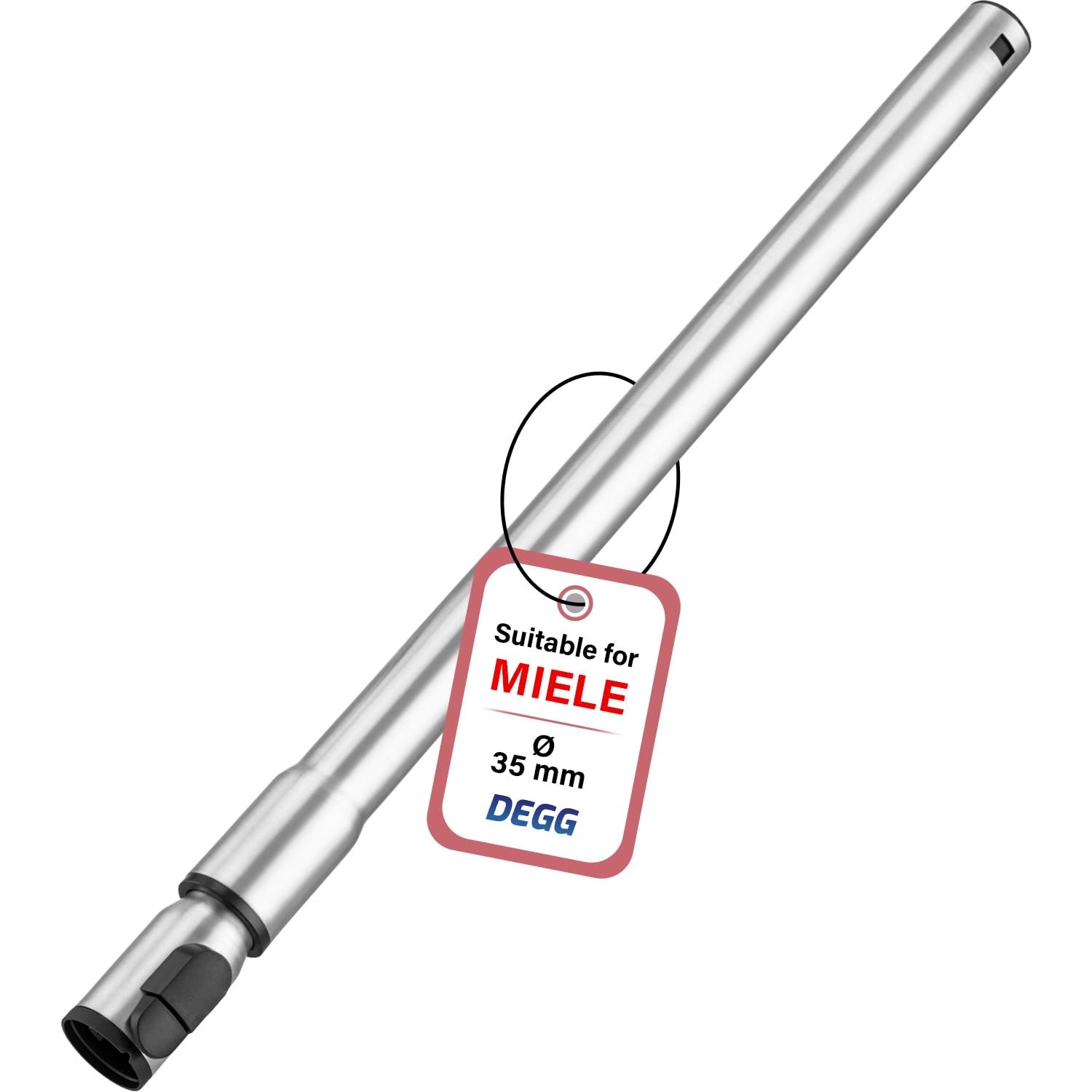 DEGG Telescopic Tube for All Miele Vacuum Cleaners 35 mm with Click System Telescopic Rod Telescopic Rod Vacuum Cleaner Tube Vacuum Cleaner Replacement Parts Premium Quality