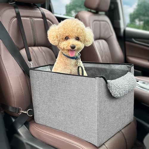 Pawaboo Dog Car Seat for Small Dogs, Elevated Dog Booster Seat with