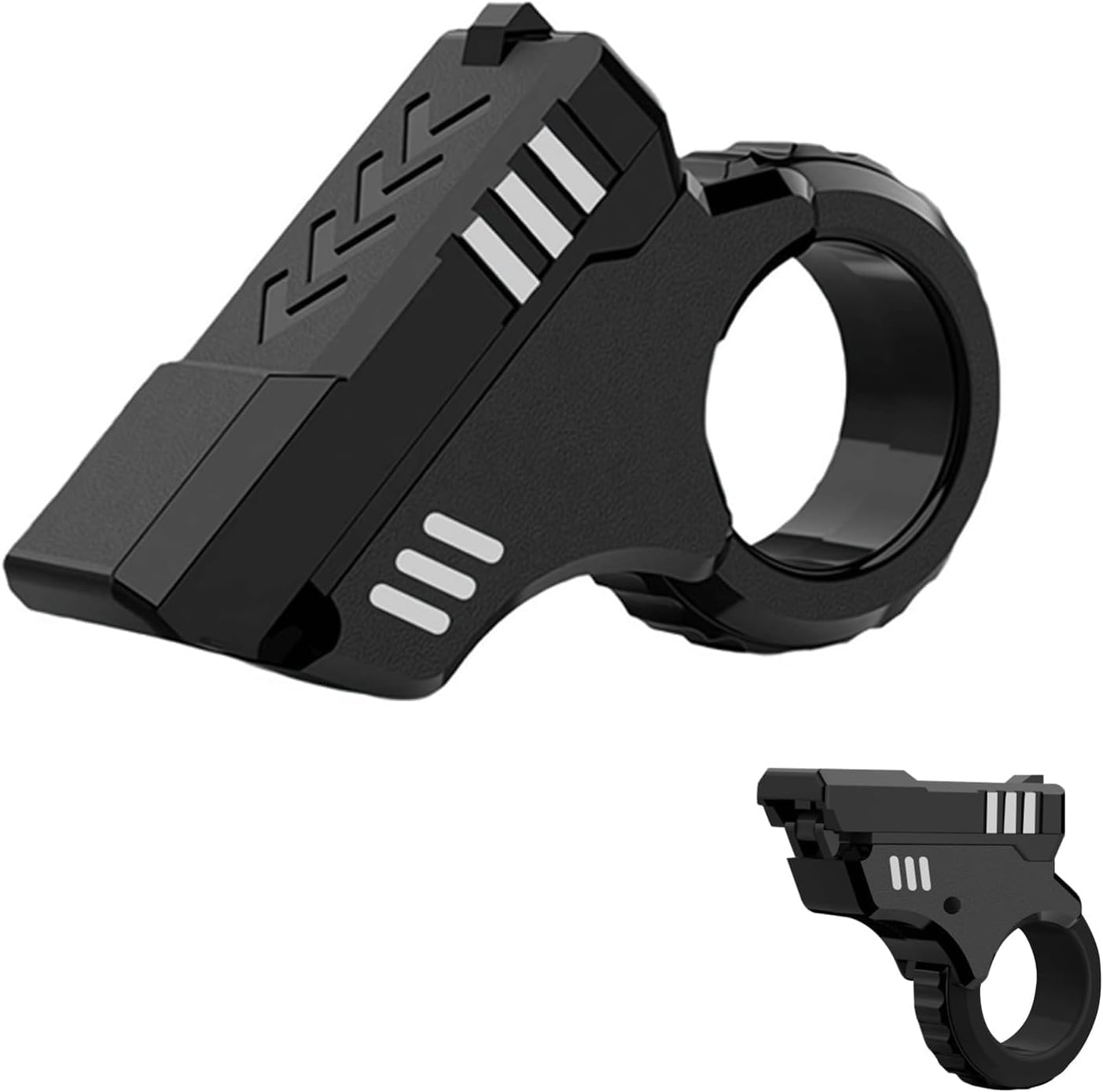 3D Printed Fidget Slider Toy Gun - Fidgets Finger Toys for Adults, Portable Funny Stress Anxiety Pressure Relief Toy Product Gift for Christmas Men Women Autism ADHD, Black-image-36