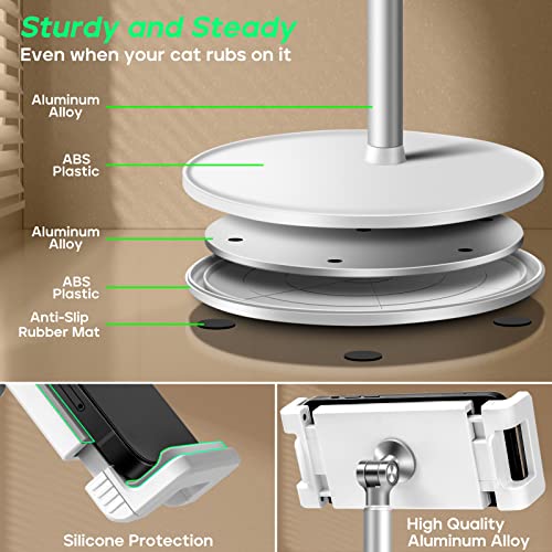 Kogoda Tablet Stand Holder Adjustable Mobile Monitor Stand Smartphone Stand,360° Rotation, Angle And Height Adjustable Holder Compatible With 4.7 To 15.6 Inches （16:9） Tablets,Smartphones,Display #TOP4