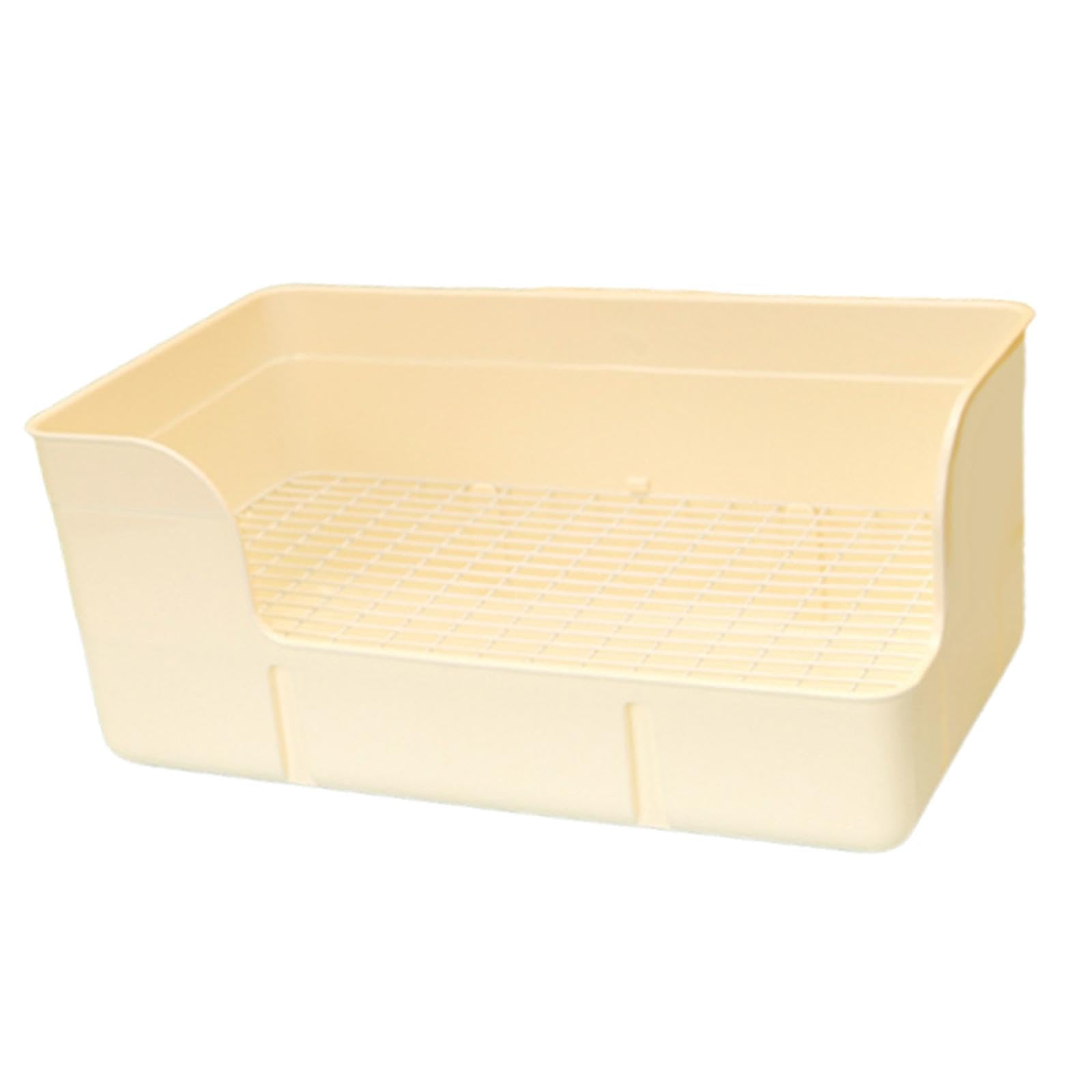 Sharplace Pet Rabbit Litter Box Rabbit Urinal Tray, Square Potty Trainer Corner Litter Bedding Box Pet Pan with Remov-Iron Grid, Cage Toilet for Hamster, Chinchilla, Ferret, Galesaur, Small Animals