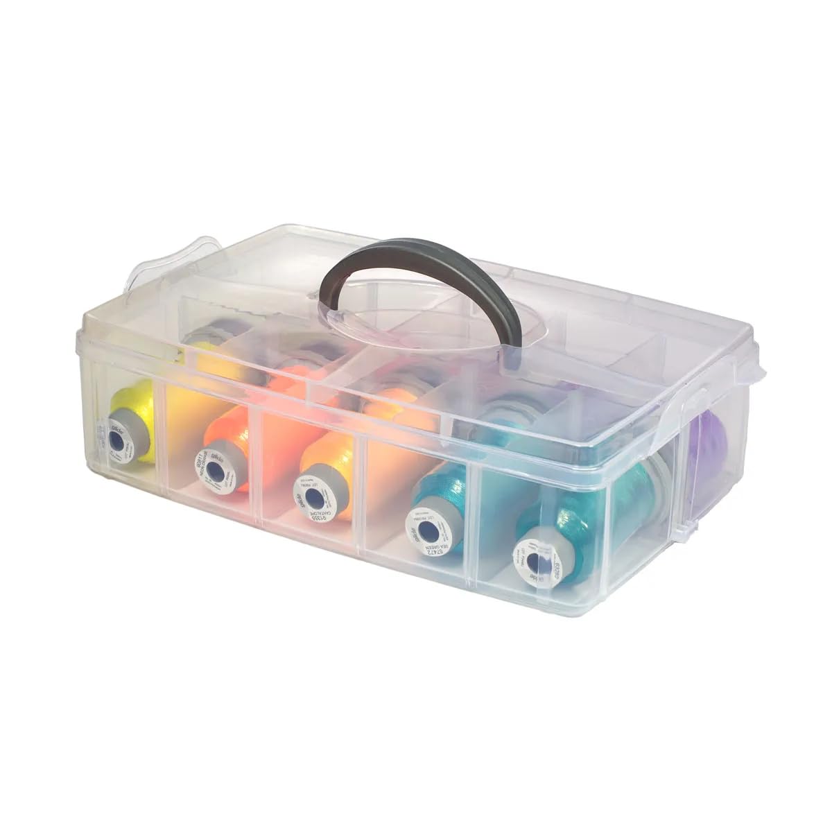 The Glow Collection - Filo in poliestere Glide n. 40-10 colori vivaci per trapuntatura, cucito e ricamo, bobine da 910 m, kit di filo da cucito trilobale versatile per gli appassionati di