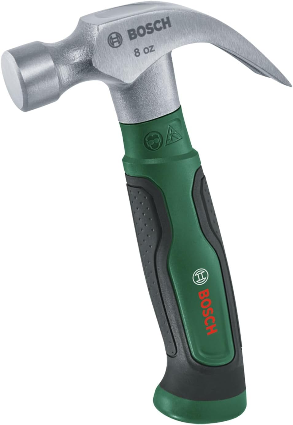 225g/8 oz Stubby Claw Hammer Precise Carbon Steel Head, Ergonomic Soft Grip Handle, V-Shaped Claw For Easy Nail Removal