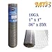 MTB Galvanized Welded Wire Mesh Garden Economy Fence 36 Inch x 25 Foot-1 Inch x 1 Inch 16GA