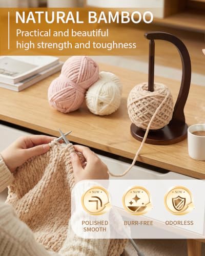 Image of SPEENSUN Magnetic Yarn Holder for Crocheting, Large, Black Finish