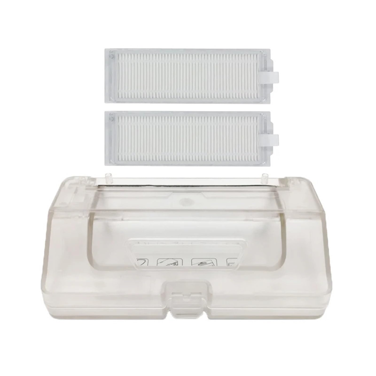 OFNYLSSCGJ Water Tank Dust Bin Box,Compatible For Xiaomi, Mijia， Robot STYTJ02YM MVVC01-JG ，Compatible For Viomi， V2 Pro V3 V-RVCLM21B Sweeper Accessories(Dust box filter)