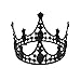Shining Rhinestone Metal Crown Cake Topper Birthday Wedding Decor Supply For Birthday Party Decoration Supplies Baby Princess Shower Party Decoration (Black)
