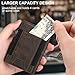 Wallet for Men Wallet with Slim Pop Up Card Holder 9-13 Cards, Bifold Minimalist Smart Wallet RFID Blocking Credit Card Holder with ID Window & Stretchable Cash Slot Compact Metal Aluminum Card Case