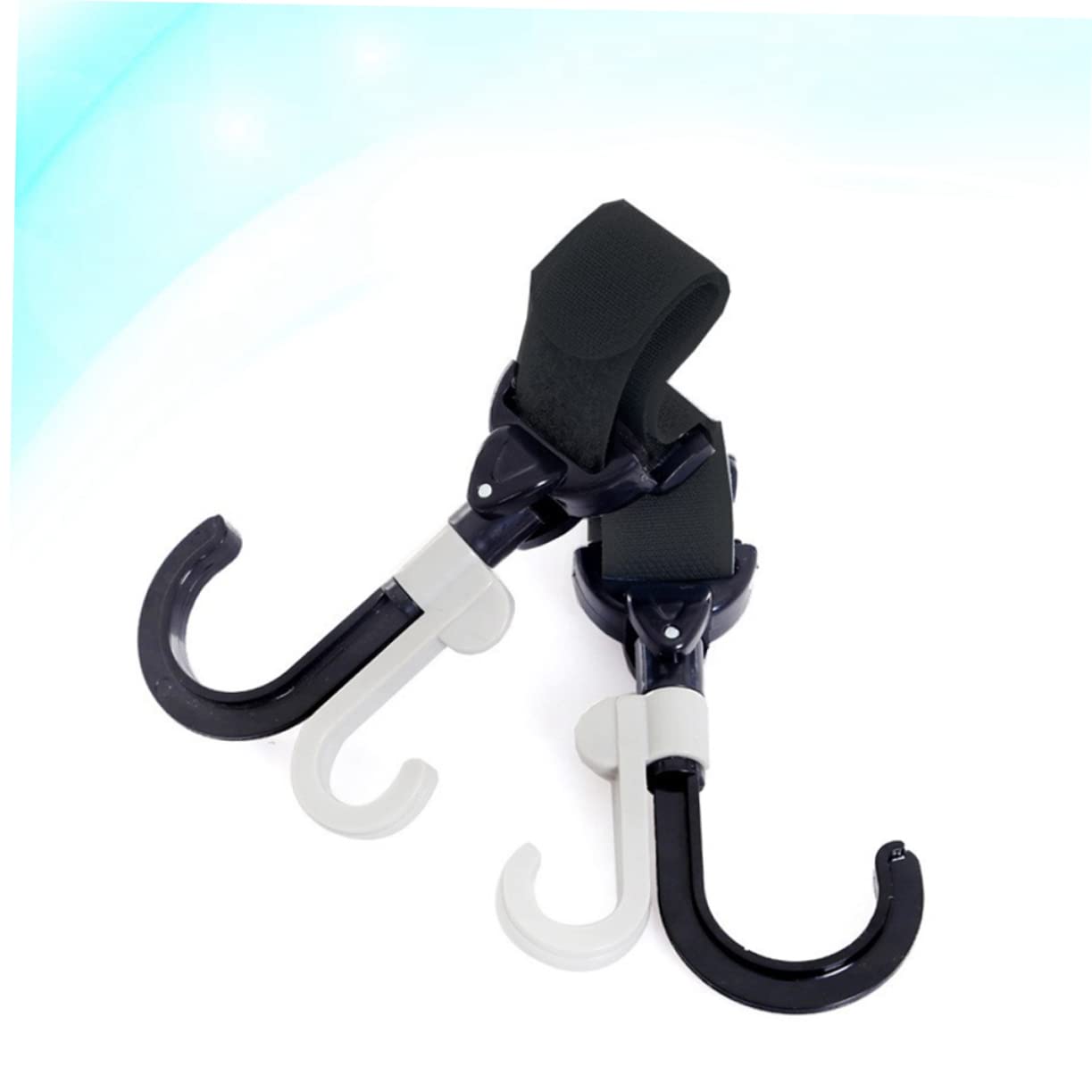2pcs Stroller Hooks Clips Stroller Connectors for Hooks and Loop for Diaper Bag Easy Install