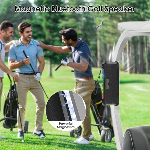 Image of Hupoaf Magnetic Bluetooth Speaker for Golf Cart, Portable Speakers Outdoor