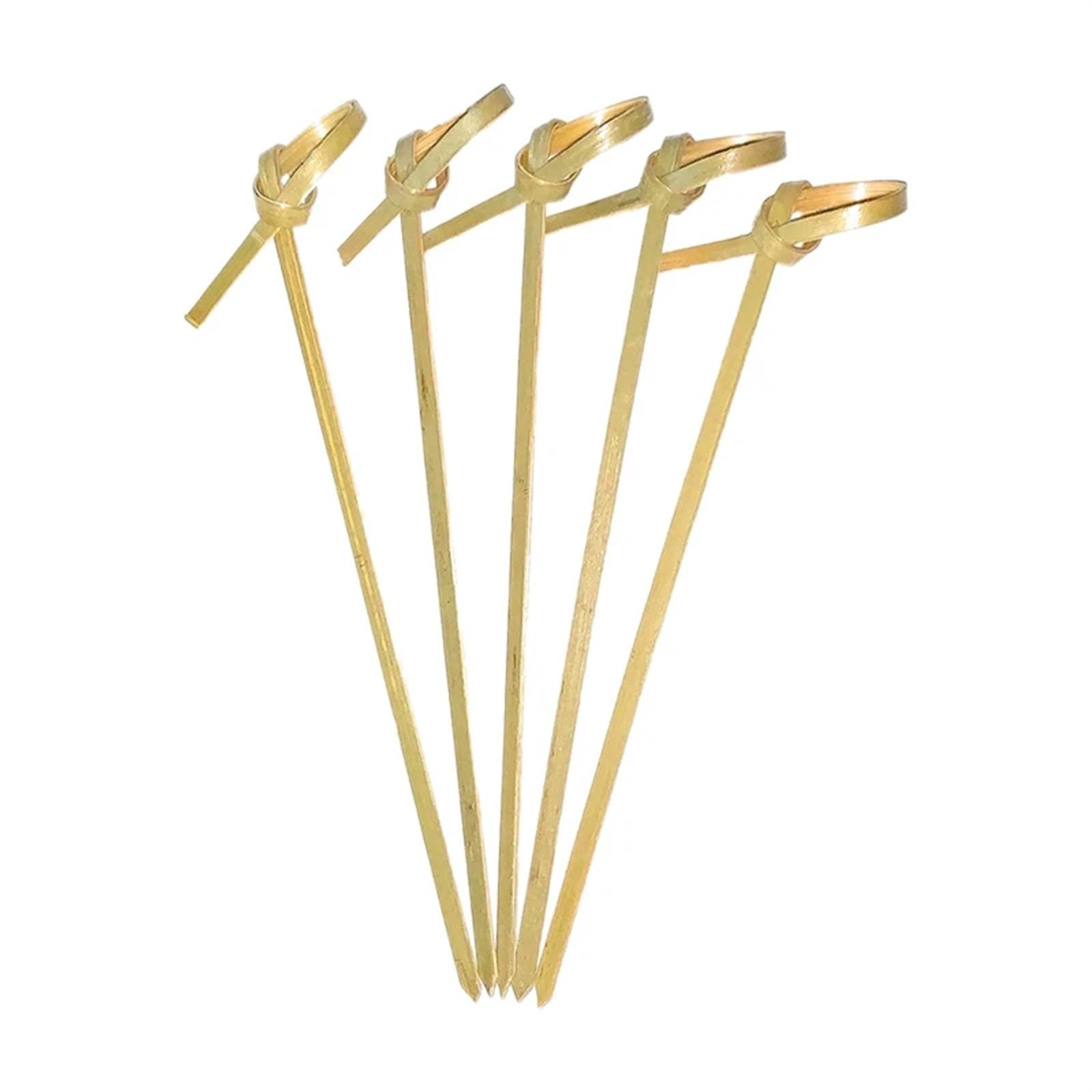 Confezione da 300/900 Plettri da cocktail in bambù Stuzzicadenti da cocktail Spiedini di bambù Stuzzicadenti for antipasti 4 pollici(900 pieces)