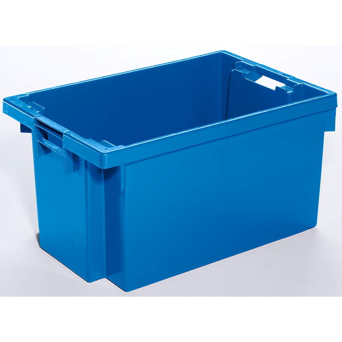 WERIT Drehstapelbehälter aus HDPE - Inhalt 50 l - Wände und Boden geschlossen, blau