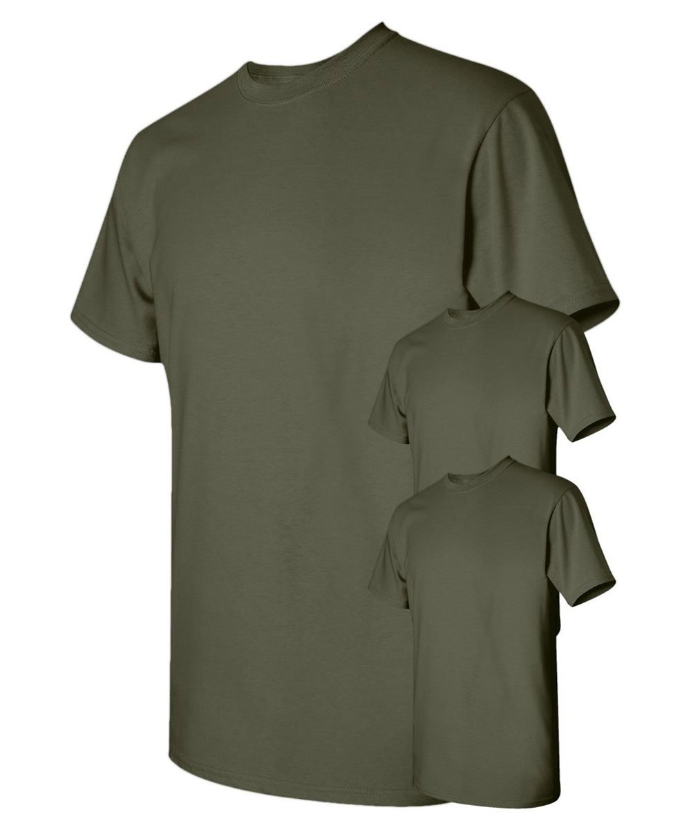 Gildan Lot de 3 t-shirts en coton épais pour homme