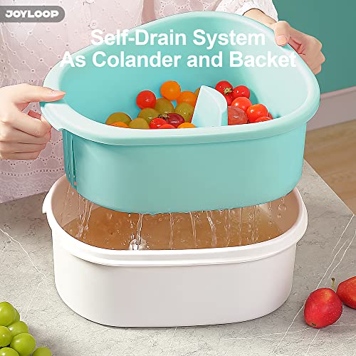 JOYMOOP Fruit Cleaner Spinner JOYLOOP, Large Fruit Washer Spinner, Fruit Cleaner Spinner with Fruit Washer Bowl, Vegetable Fruit Spinner Washer,Fruit and Vegetable Scrubber by JOYMOOP - Image 6