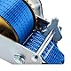 FreeTec Handwinde 600lbs Gurtwinde Winde mit Blau Gurt Bergungswinde Bootswinde Handwinde Winde 6 m Gurtlänge, 5 cm Gurtbreite für Boote, Anhänger, Fahrzeuge, LKW, Karawanen
