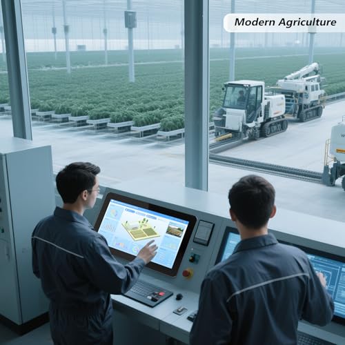 NORQIN PC Panel Industrial 23.6" Todo en Uno Empotrado sin Ventilador Pantalla Táctil,Ordenador Táctil IP65 Pantalla Capacitiva Monitoreo,Windows OS,LAN/HDMI/USB/COM/GPIO/WiFi(I3-7100U,8G+256G) - imagen 8