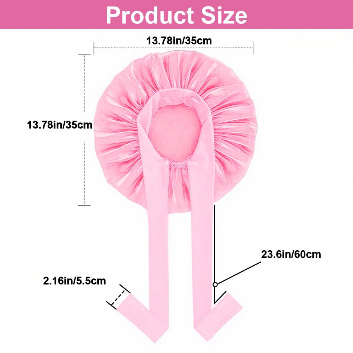 Garegce Silk Bonnet for Sleeping Adjustable Satin Sleep Cap with Elastic Band - Image 2