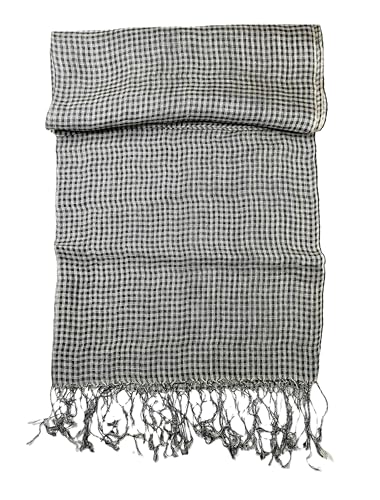 Image of Shanlin Unisex Natural Color 100% Linen Scarves for Men and Women