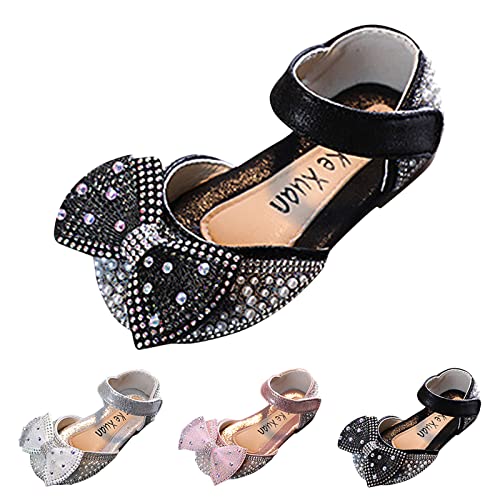 Fashion Spring and Summer Girls Sandals Dress Dance Performance Princess Shoes Pearl Mesh Toddler Jelly Sandals Size 8 (Pink, 6-7 Years Little Child)2